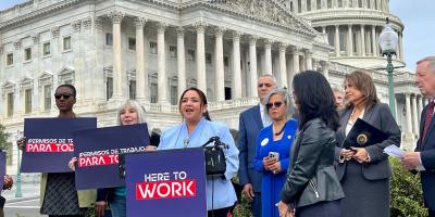 Congresswoman Ramirez at Work Permits Presser