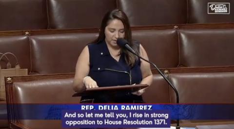 Ramirez giving floor speech